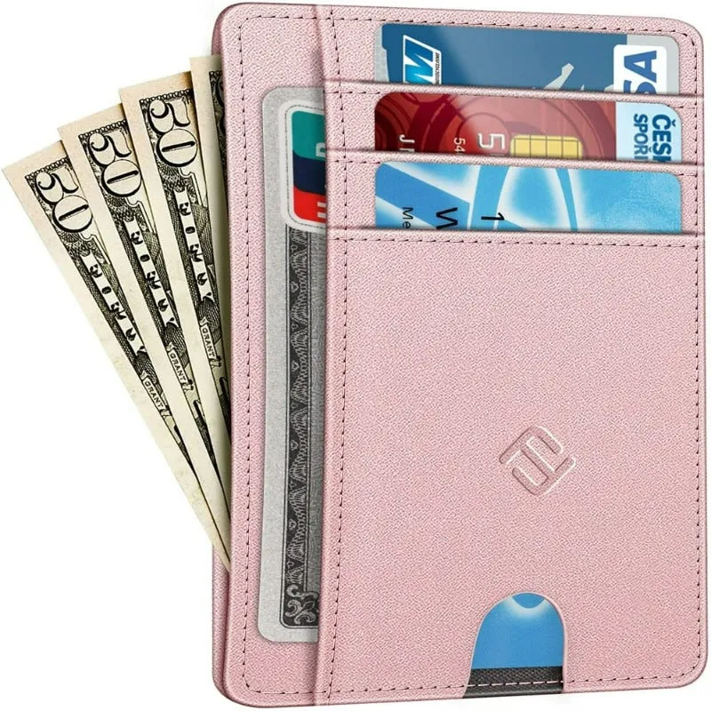 RFID Credit Card Holder Minimalist Card Cases & Money Organizers Front Pocket Wallet