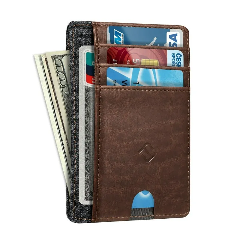 RFID Credit Card Holder Minimalist Card Cases & Money Organizers Front Pocket Wallet