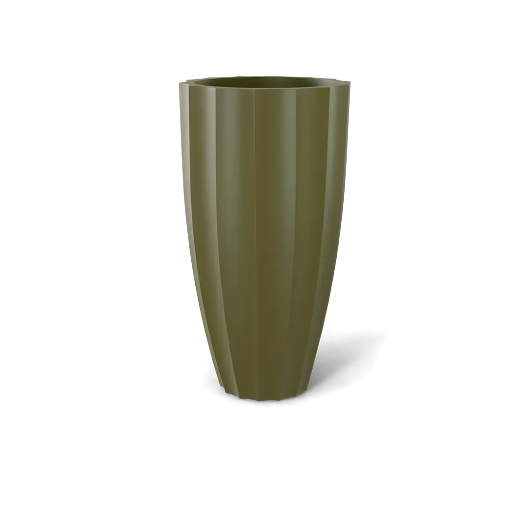 San Jose Tall Fluted Round Planter