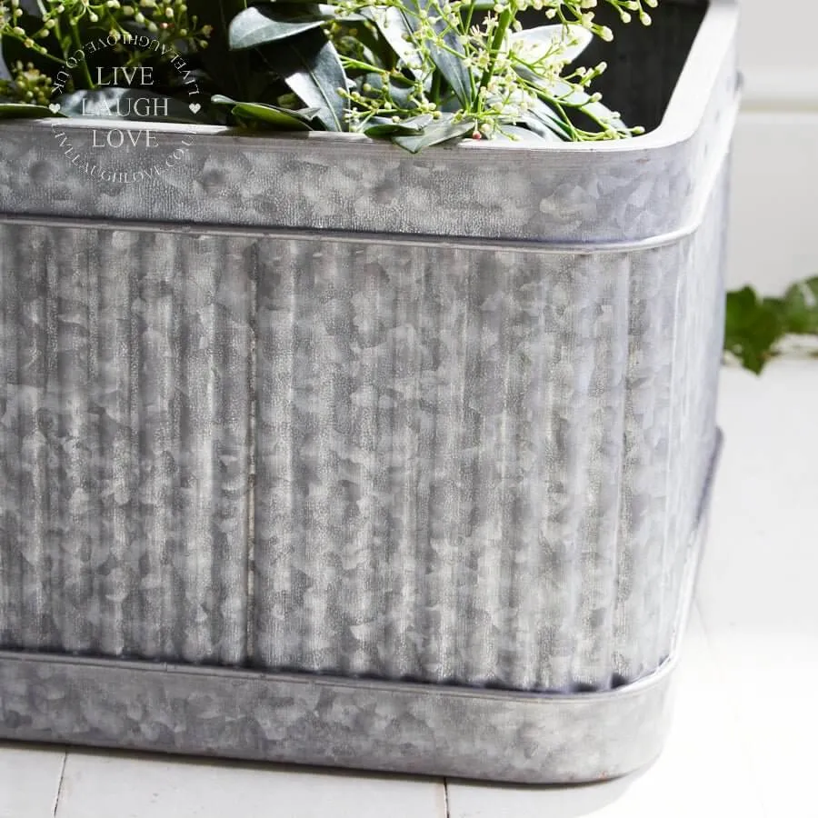 Set of 3 Galvanised Plant Tubs