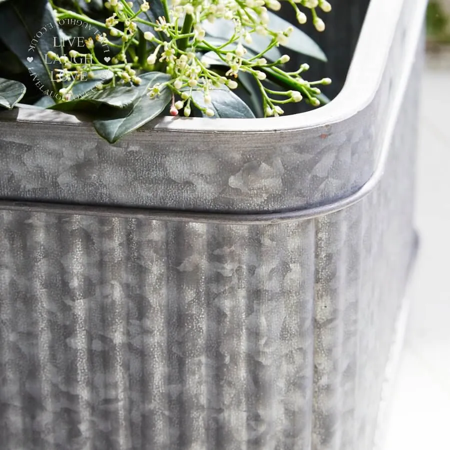 Set of 3 Galvanised Plant Tubs