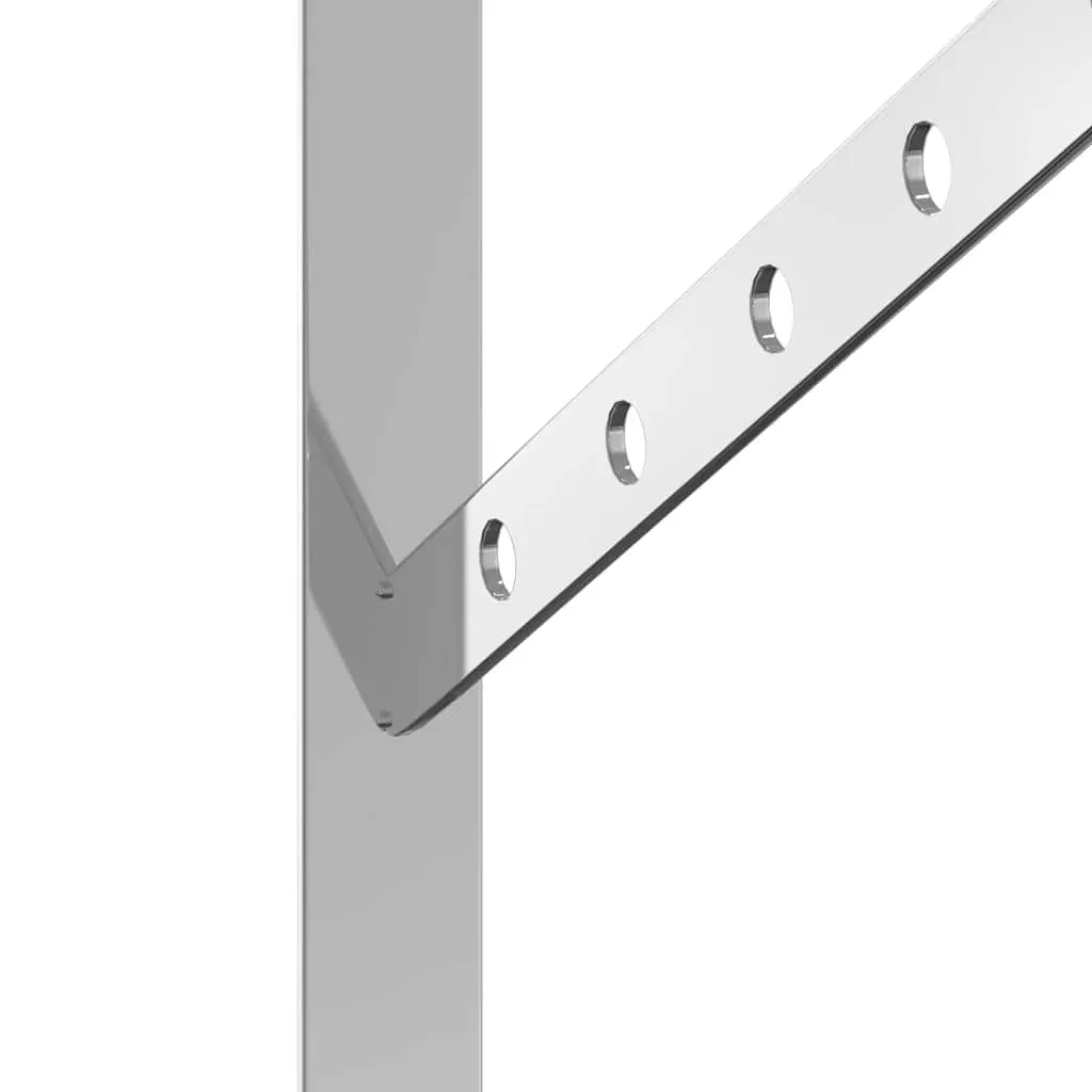 Shelf Brackets 4 pcs 30x2.5x15.5 cm Silver Stainless Steel