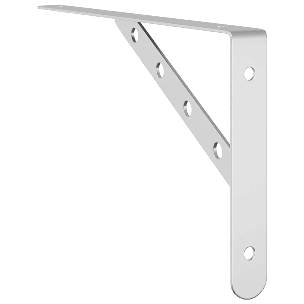 Shelf Brackets 4 pcs 30x2.5x15.5 cm Silver Stainless Steel