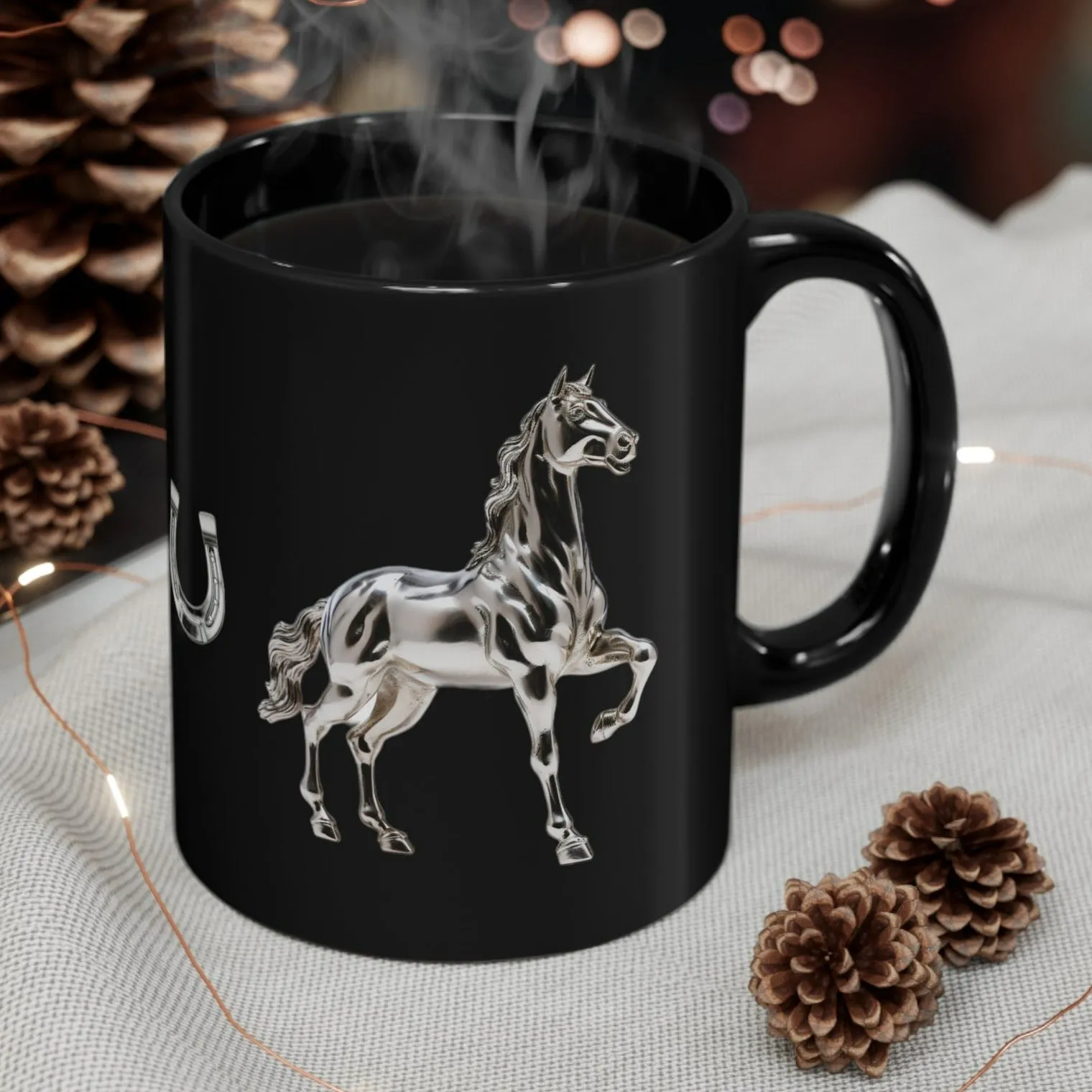 SILVER HORSE MUG, Horse Mugs, Horse Coffee Mugs, 3D, 3D Horse, Horse Lovers Gifts, Paso Fino Horse