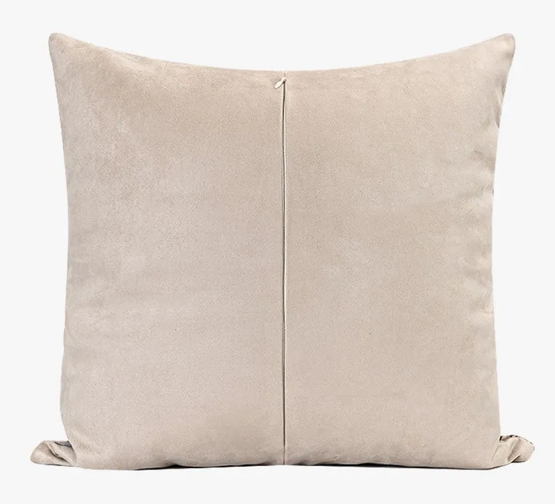 Simple Modern Sofa Throw Pillows, Beige Contemporary Throw Pillow for Living Room, Modern Decorative Throw Pillows for Couch