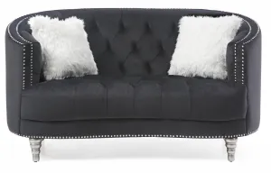 Sleek Loveseat -  Black