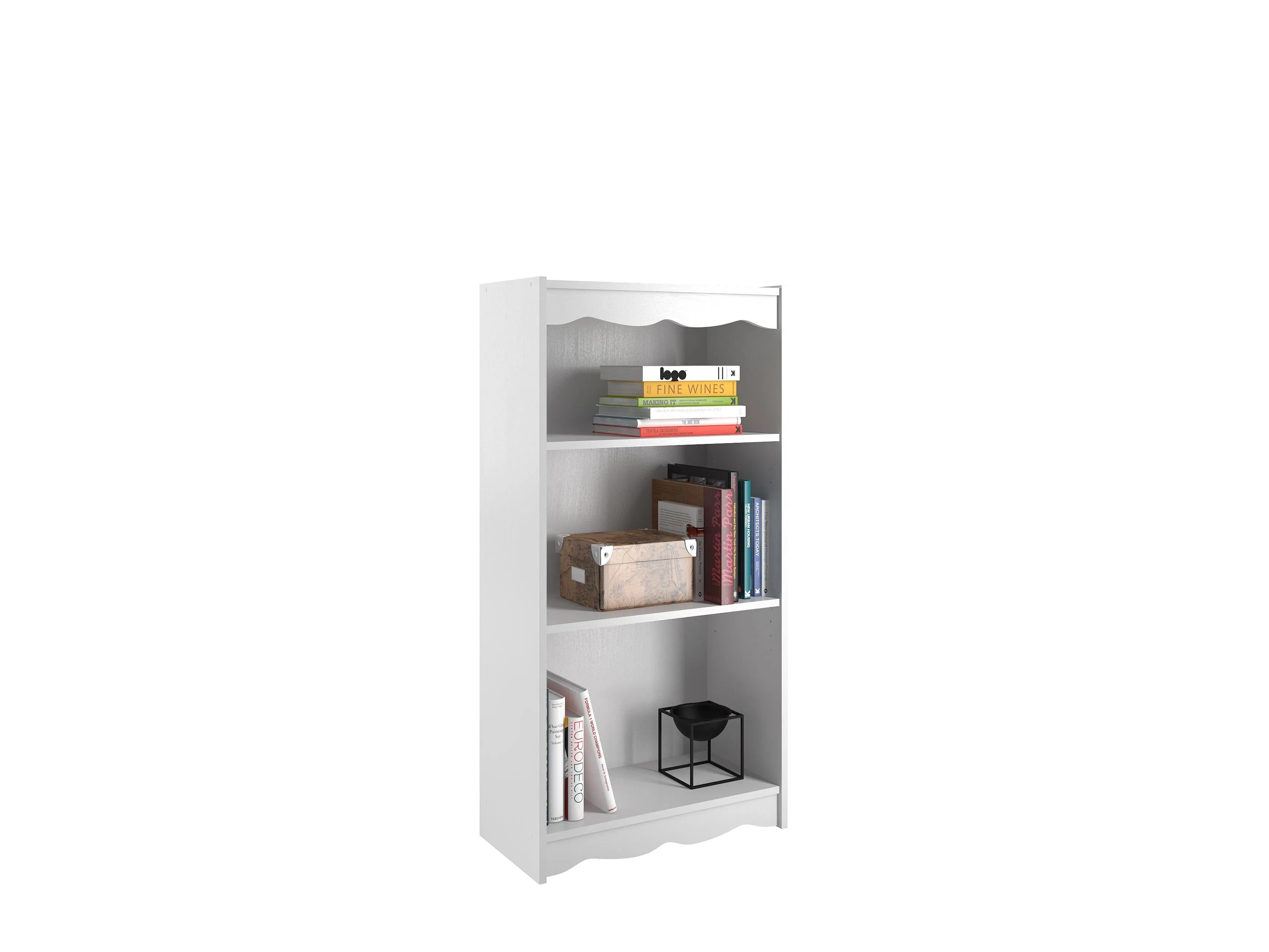 Small Bookcase in White, 48"