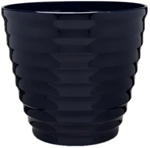 Southern Patio HDR-064756 Planter, 14 in Dia, 11-1/2 in H, Round, Beehive Design, Resin, Navy :EA: QUANTITY: 1