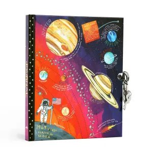 Space Glow in the Dark Lock & Key Kid's Diary