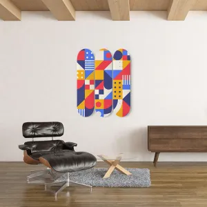 Stunning Geometric Design Skateboard Wall Art