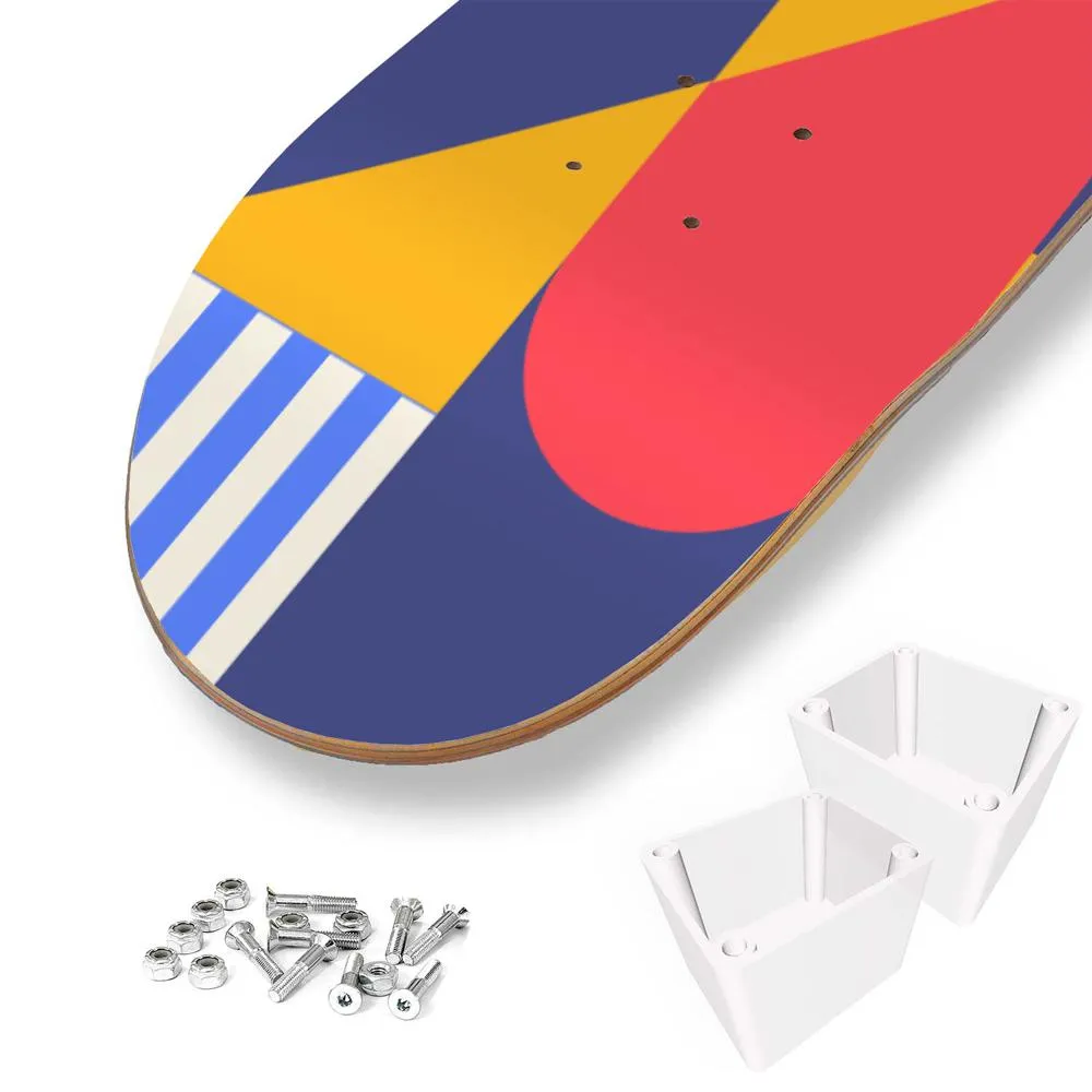 Stunning Geometric Design Skateboard Wall Art