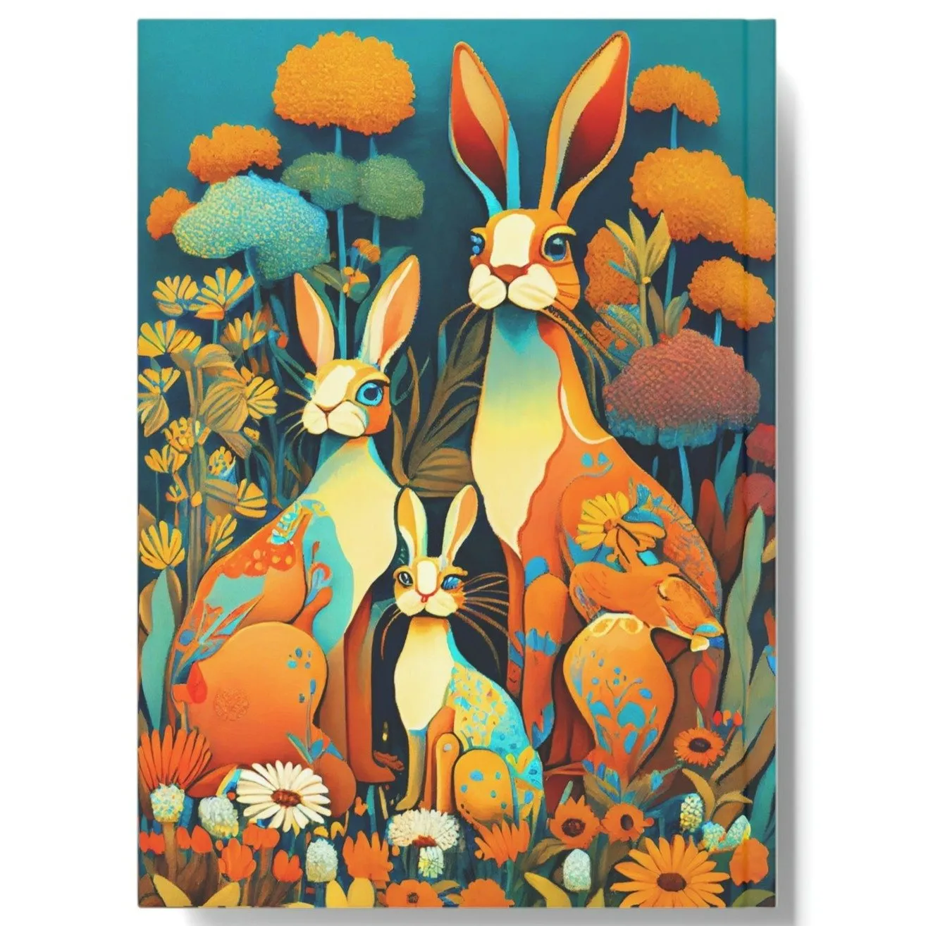 The Tallgrass Rabbit Family Hard Backed Journal