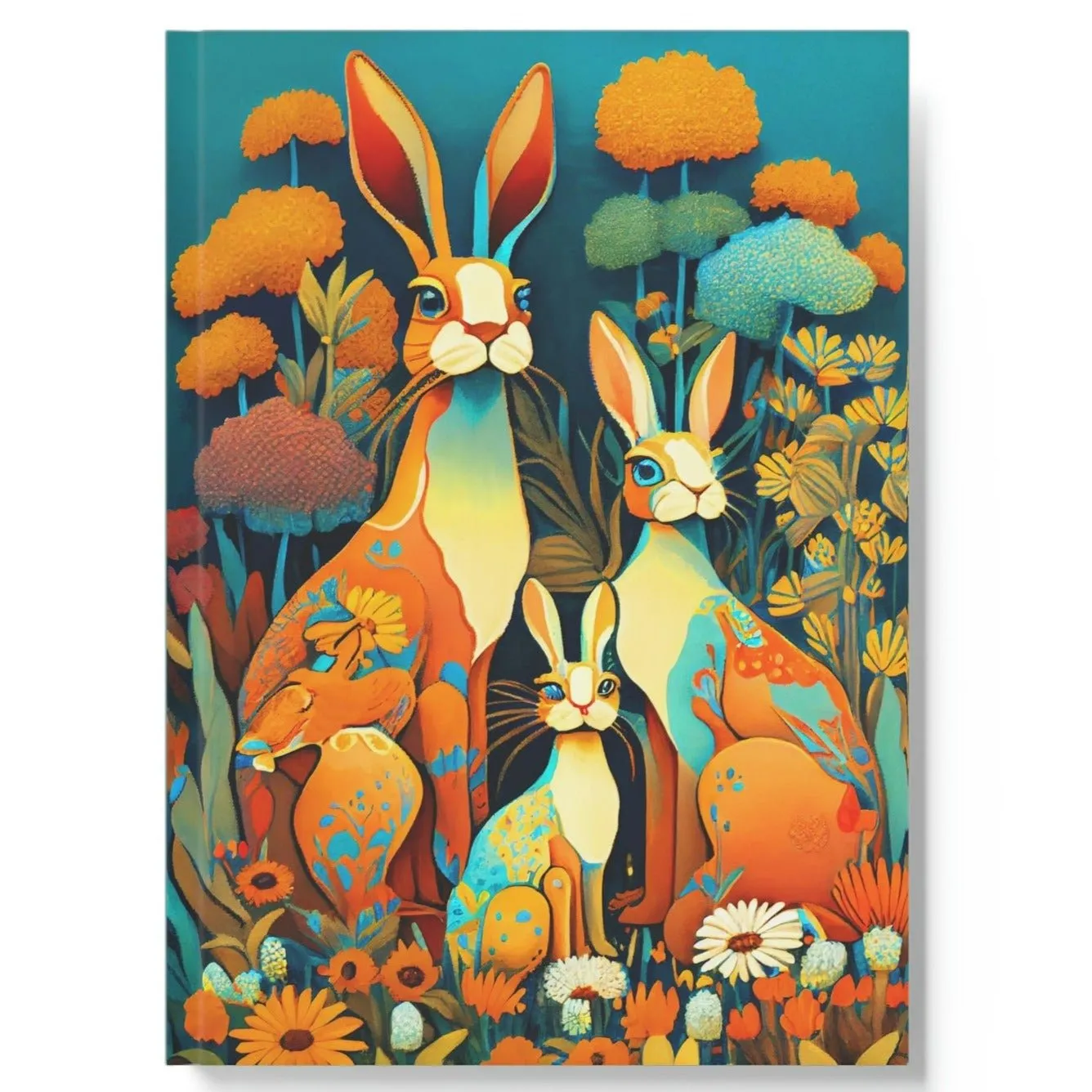 The Tallgrass Rabbit Family Hard Backed Journal