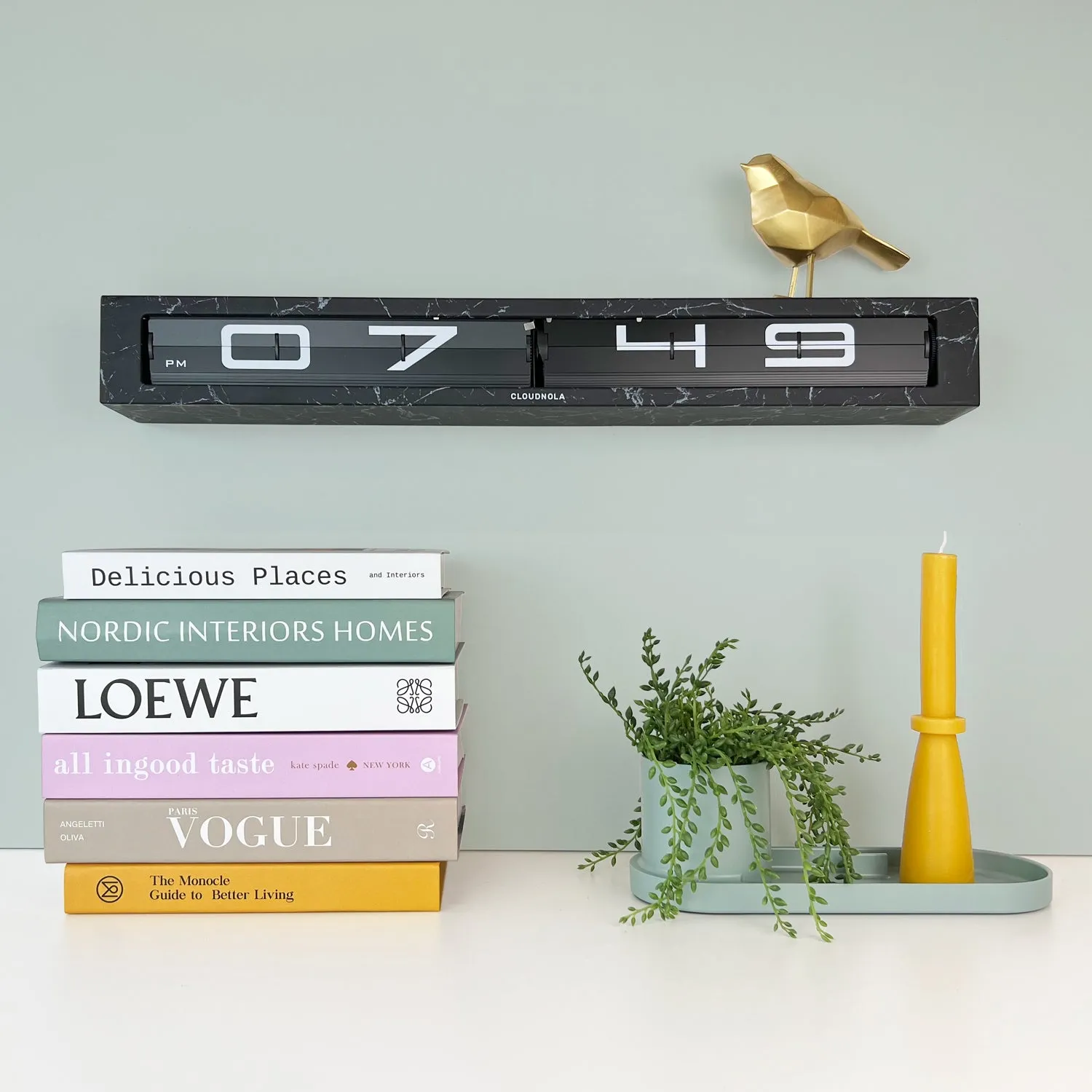 Timeline Smoke Effect AM/PM Edition - Flip Clock - 26 inches wide - A Modern Masterpiece in Timekeeping