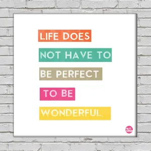 Wall Art Decor Hanging Panel -To Be Wonderful