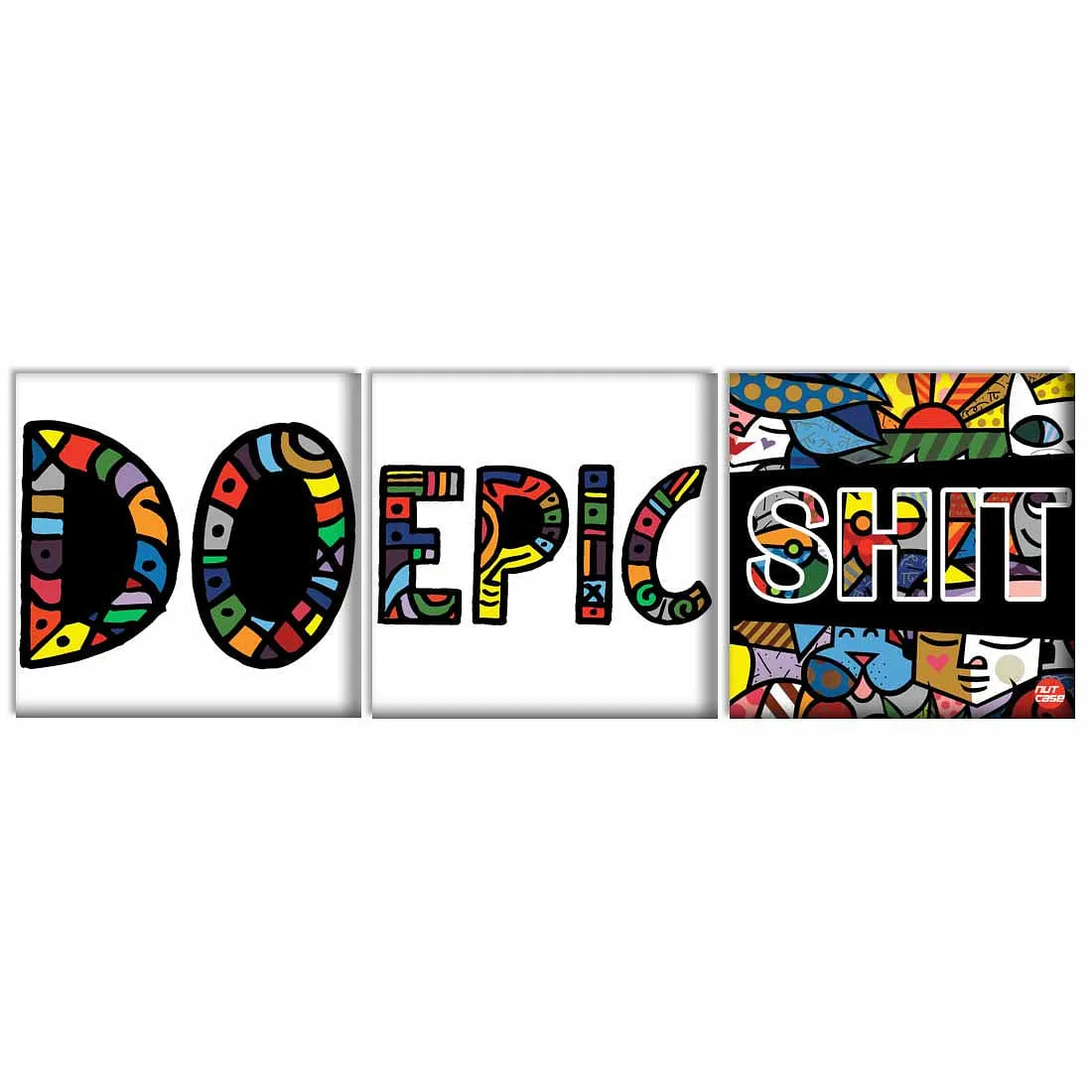 Wall Art Decor Hanging Panels Set Of 3 -Do Epic Shit