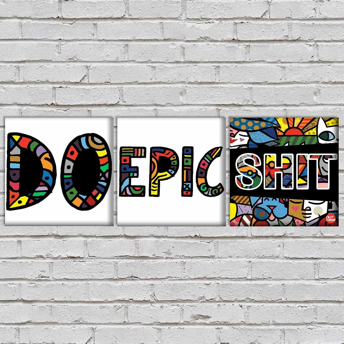 Wall Art Decor Hanging Panels Set Of 3 -Do Epic Shit