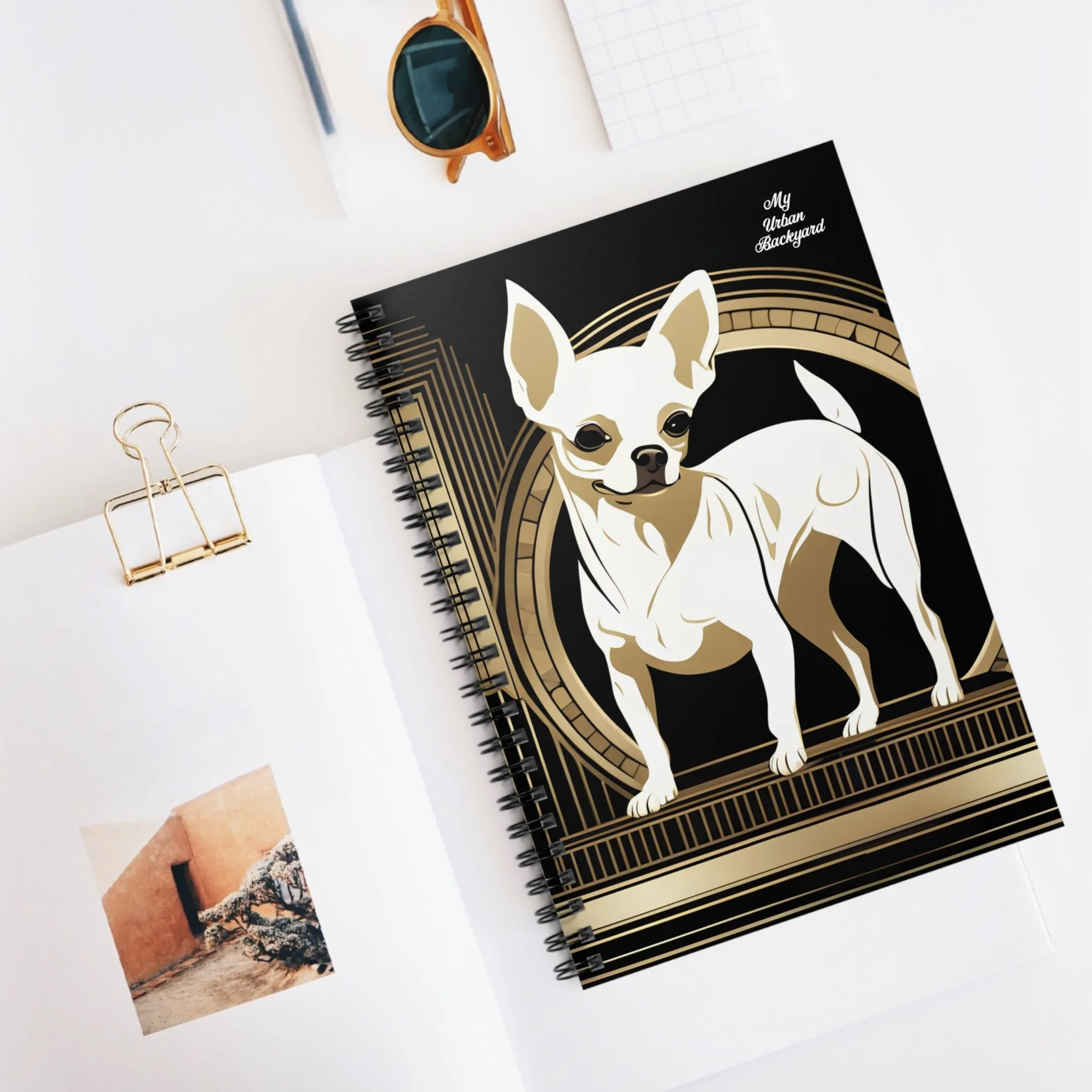 White Chihuahua, Spiral Notebook Journal - Write in Style