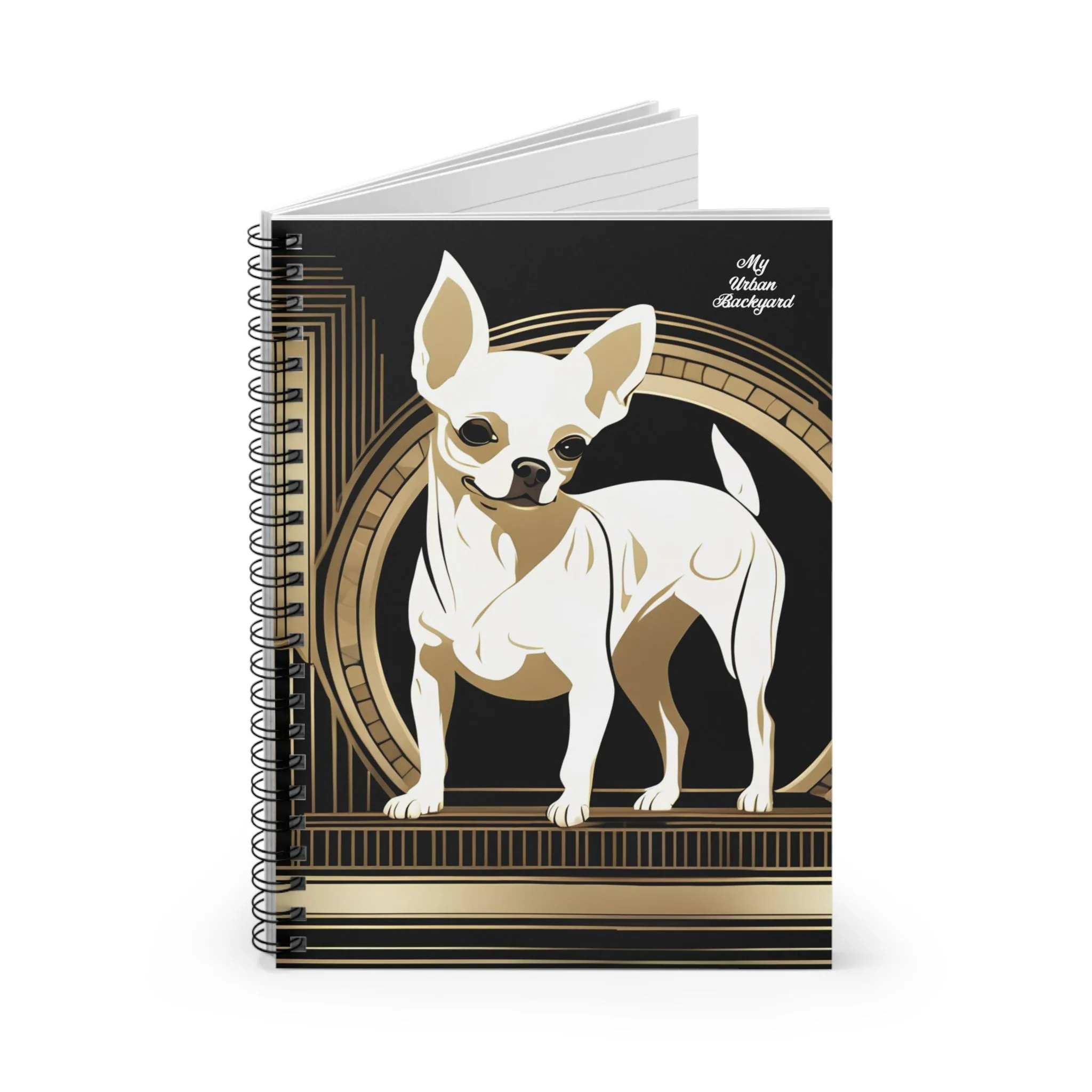 White Chihuahua, Spiral Notebook Journal - Write in Style