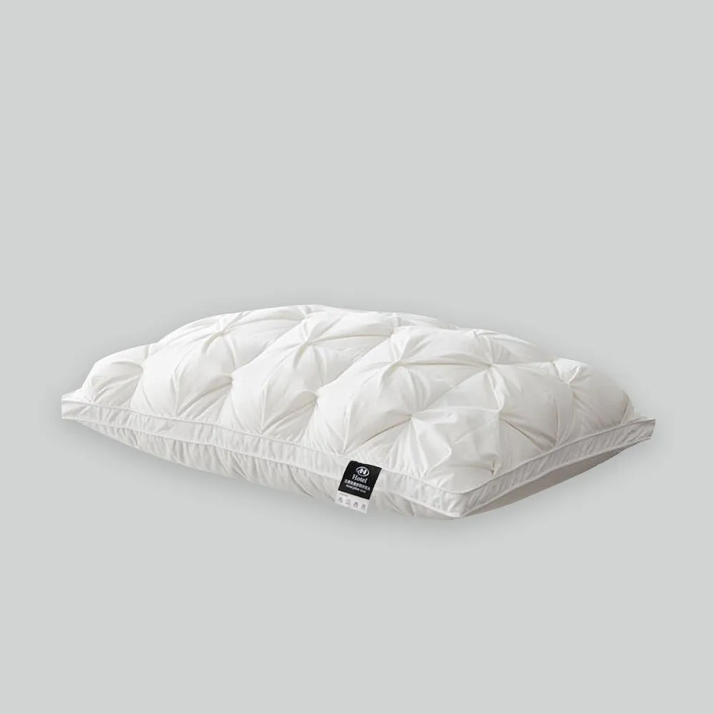 White Goose Down Pillow - 100% Cotton Bedding