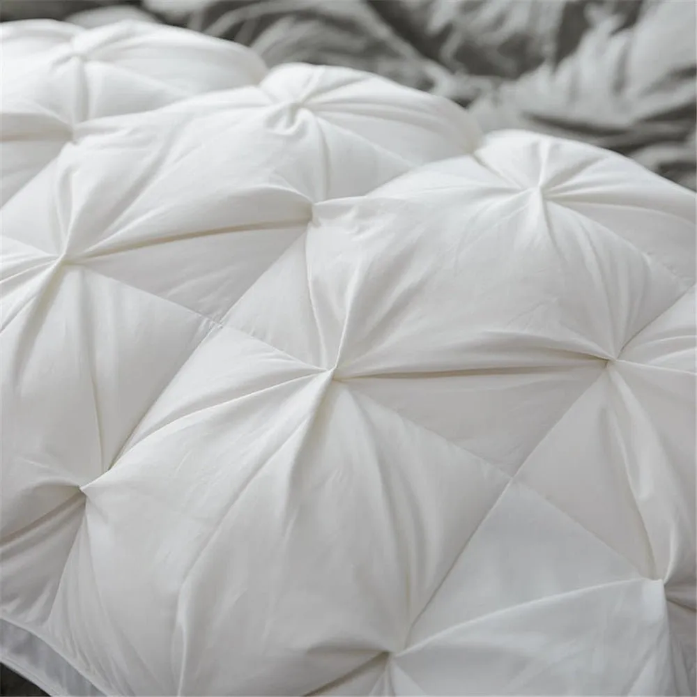 White Goose Down Pillow - 100% Cotton Bedding