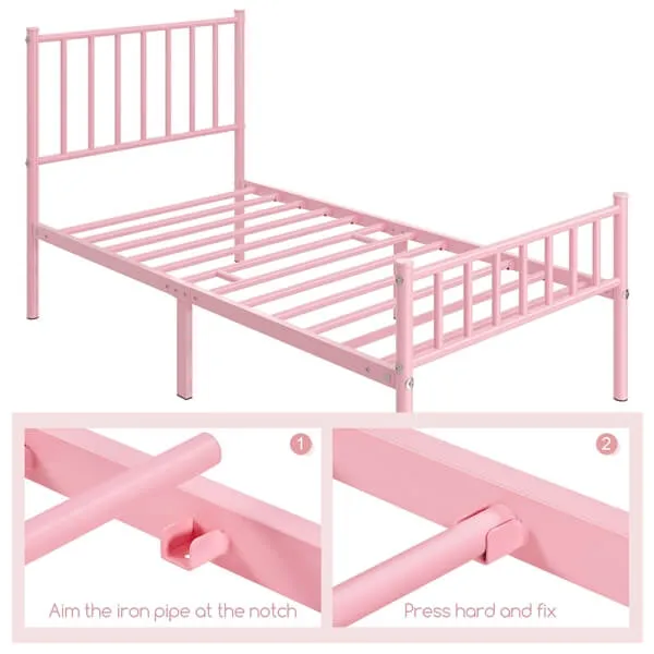 Yaheetech Twin Size Bed Frame Metal Platform Bed